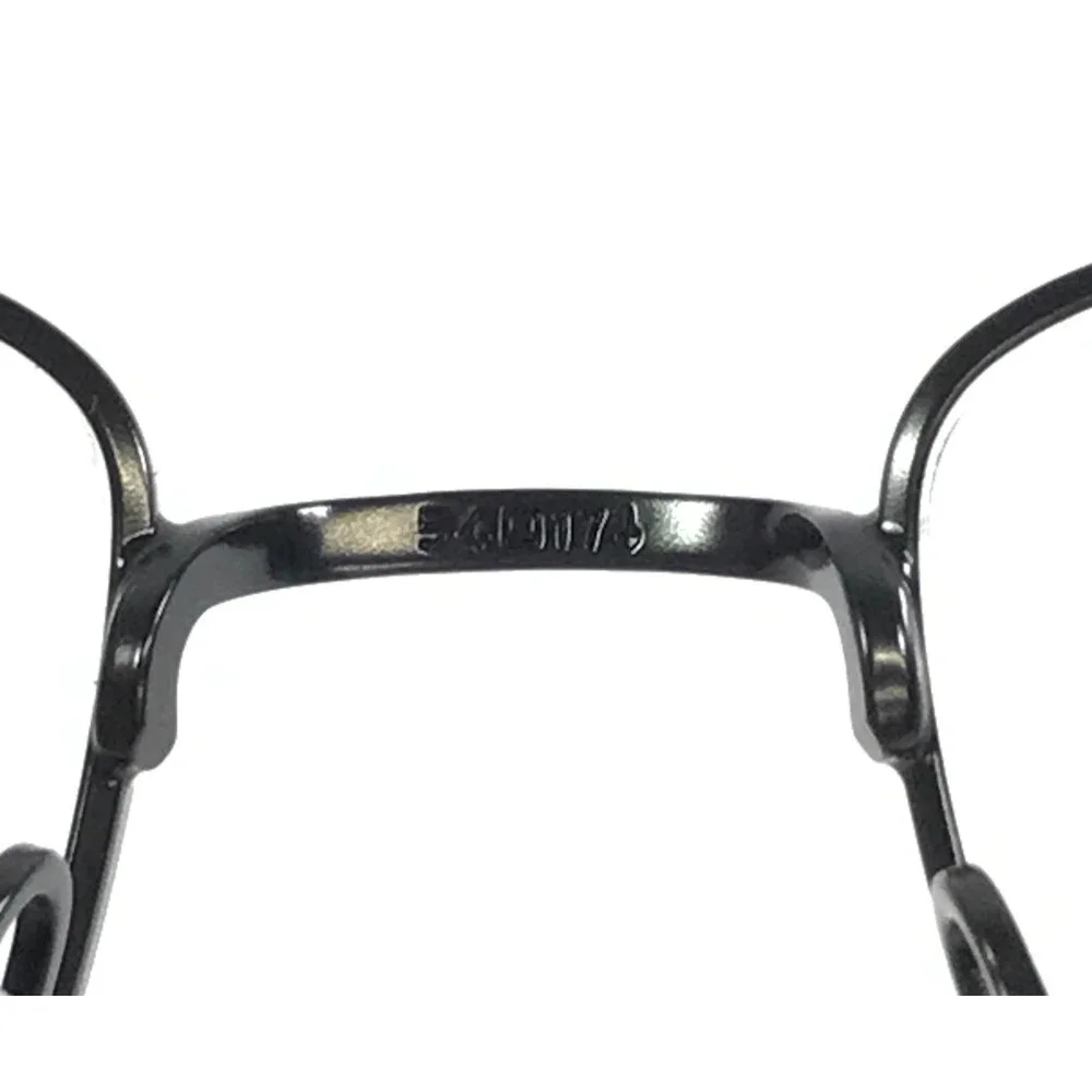 Nike Eyeglasses Frames 8205 001 Shiny Black Rectangle Wire Rim 54-14-140
